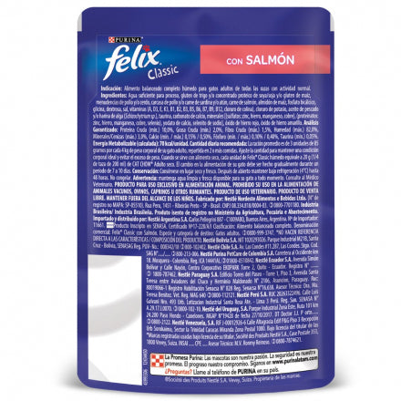 Felix Classic Comida Húmeda Gatos Salmón 85 g