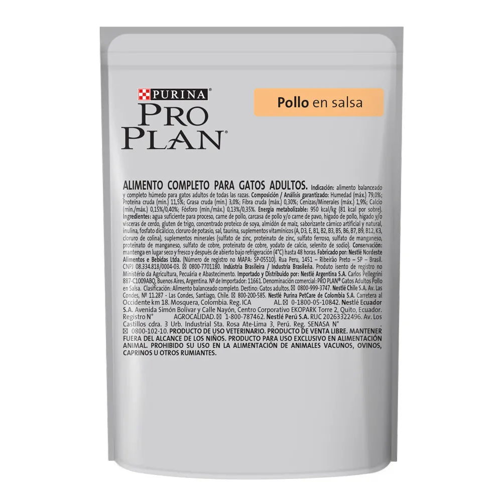 Pro Plan Alimento Húmedo Gatos Adultos Pollo