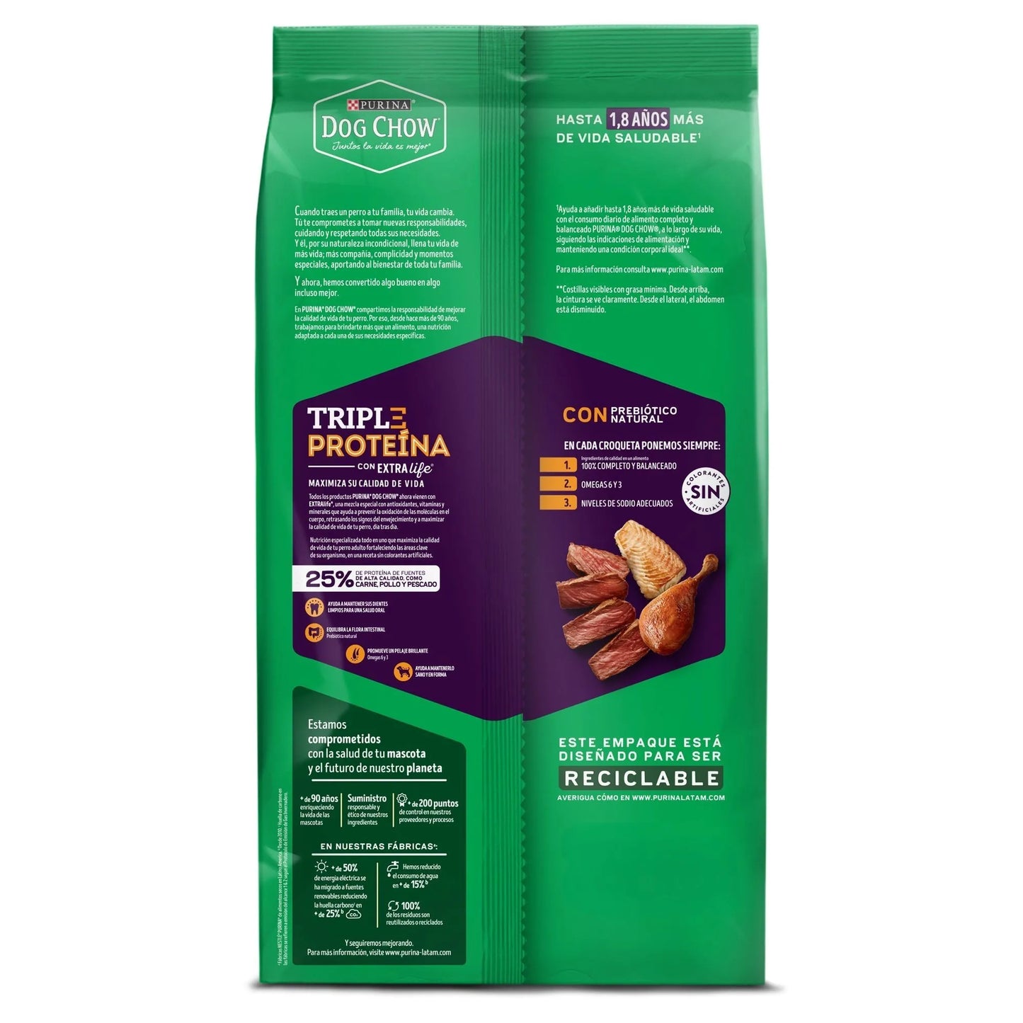 Dog Chow Perros Triple Proteína Todos los Tamaños