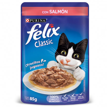 Felix Classic Comida Húmeda Gatos Salmón 85 g