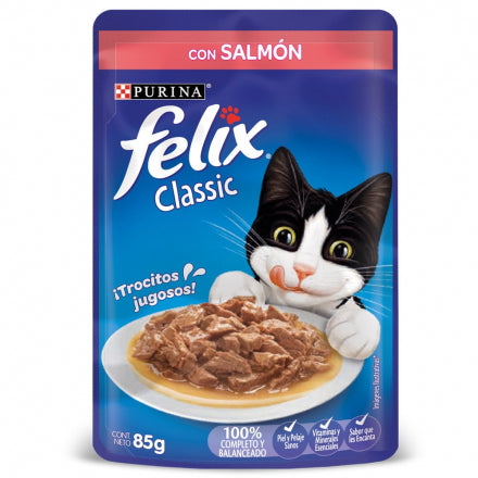 Felix Classic Comida Húmeda Gatos Salmón 85 g