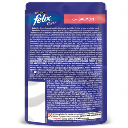 Felix Classic Comida Húmeda Gatos Salmón 85 g