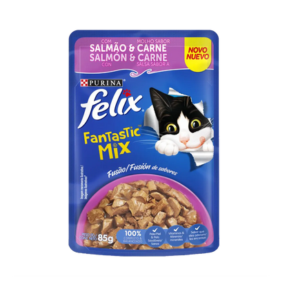 Comida Húmeda Fantastic™ Mix con Salmón y salsa sabor a carne 85g
