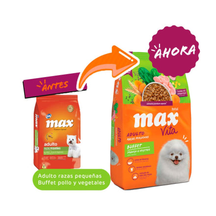 Max Vita adulto raza pequeña bufett, fango y vegetales
