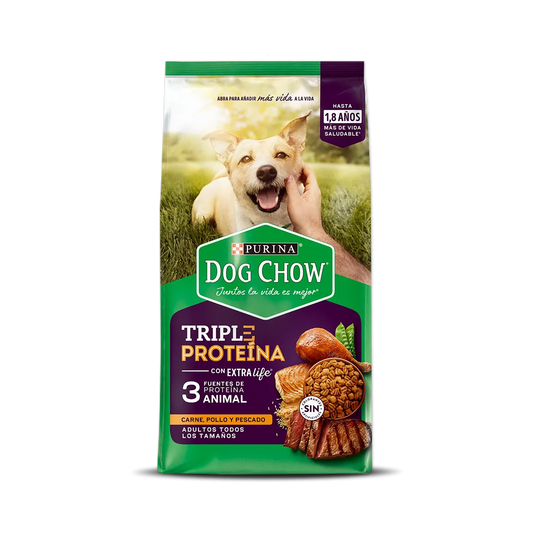 Dog Chow Perros Triple Proteína Todos los Tamaños
